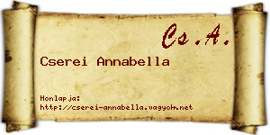 Cserei Annabella névjegykártya